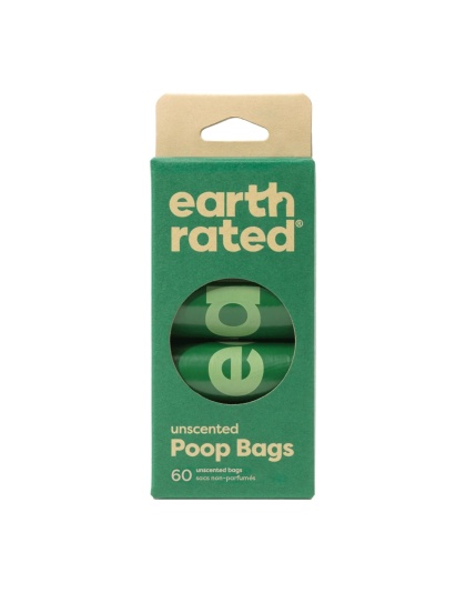 Earth Rated Dog Poop Bag Dog Unscented 4 Roll 60 Count