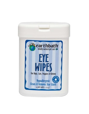 Earthbath Eye Wipes for Dogs, Cats, Puppies, & Kittens, Fragrance Free 1ea/25 ct