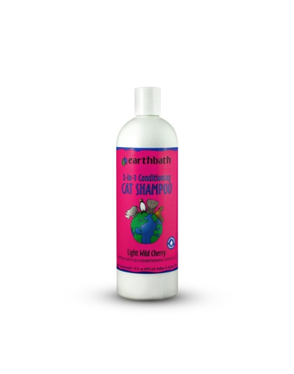 Earthbath 2-in-1 Conditioning Shampoo for Cats, Light Wild Cherry 1ea/16 oz