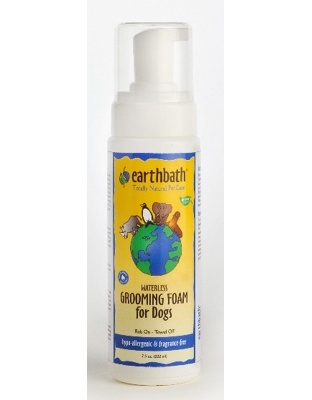 Earthbath Waterless Grooming Foam for Dogs & Puppies, Fragrance Free 1ea/8 oz