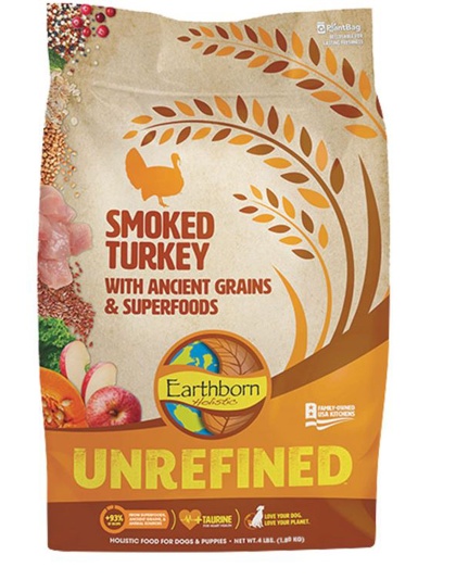 Earthborn Holistic Unrefined Dry Dog Food Smoked Turkey 1ea/4 lb