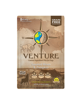 Earthborn Holistic Venture LID Dry Dog Food Smoked Bison & Pumpkin 1ea/25 lb