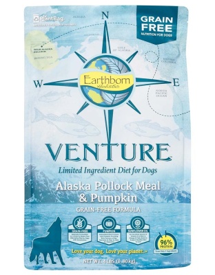 Earthborn Holistic Venture L.I.D. Grain Free Dry Dog Food Pollock & Pumpkin 1ea/4 lb