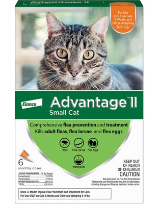 Advantage II Cat Small Orange 6-Pack (3packs)