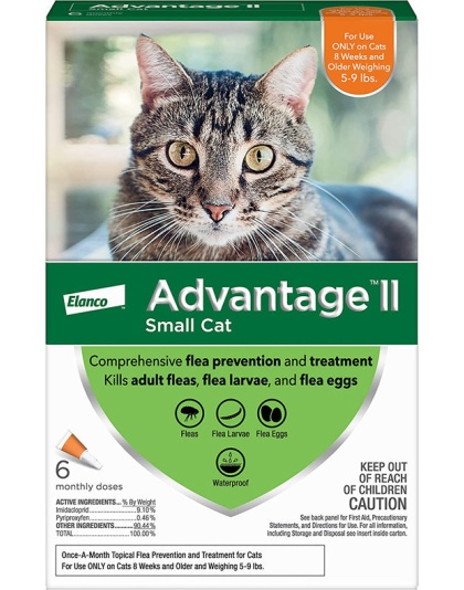 Advantage II Cat Small Orange 6-Pack (3packs)