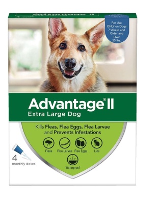 Advantage Ii Dog Extra Large Blue 4-Pack (3packs)