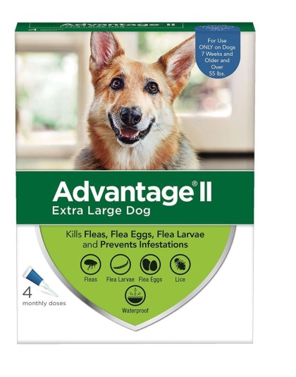 Advantage Ii Dog Extra Large Blue 4-Pack (3packs)