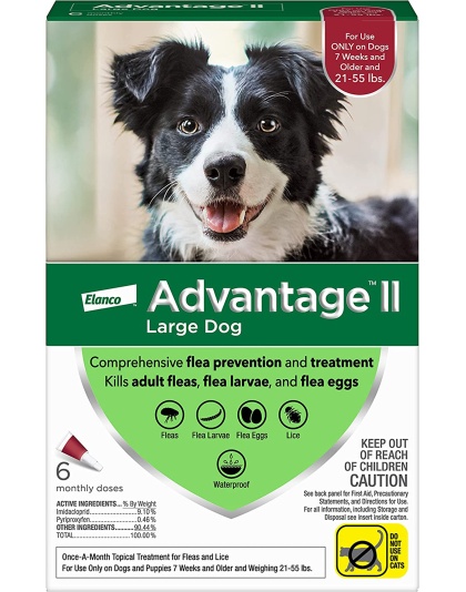 Advantage Ii Dog Large Red 6-Pack (3packs)