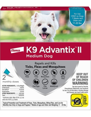 K9 Advantix Ii Dog Medium Teal 2-Pack (Case of 2)