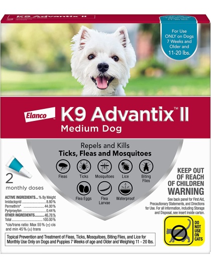 K9 Advantix Ii Dog Medium Teal 2-Pack (Case of 2)
