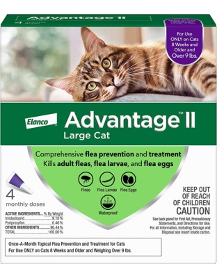 Advantage II Cat Large Purple 4-Pack (3packs)