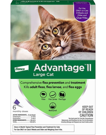 Advantage II Cat Large Purple 6-Pack (3 packs)
