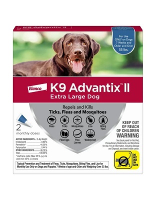 K9 Advantix Ii Dog Extra Large Blue 2-Pack  (Case of 2)