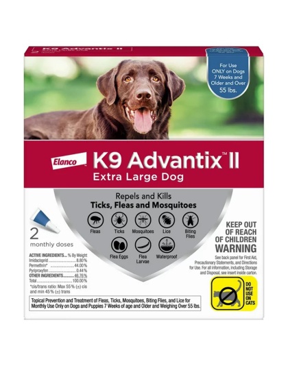 K9 Advantix Ii Dog Extra Large Blue 2-Pack  (Case of 2)