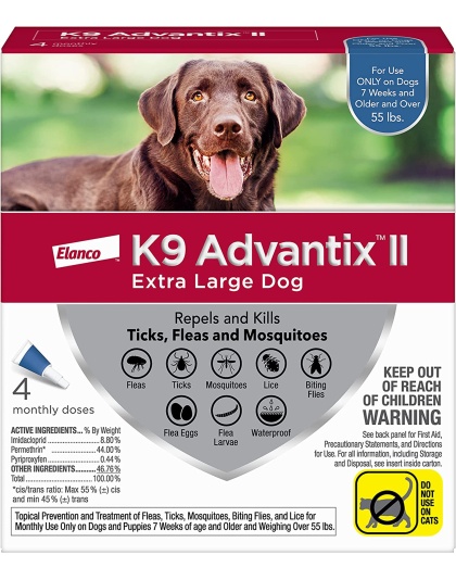 K9 Advantix Ii Dog Extra Large Blue 4-Pack (Case of 4)