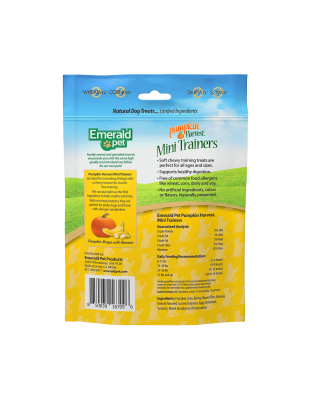 Emerald Pet Pumpkin Harverst Trainers Banana Chewy Dog Treats 6oz.