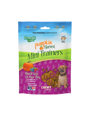 Emerald Pet Pumpkin Harvest Trainers Mixed Berry Chewy Dog Treats 6oz.
