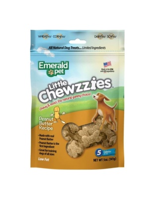 Emerald Pet Little Chewzzies Dog Treats Peanut Butter 5oz.