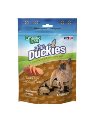 Emerald Pet Little Duckies Grain Free Dog Treats Duck/Sweet Potato 5oz.