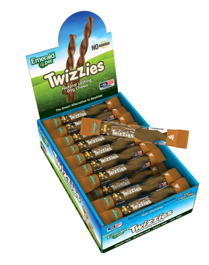 Emerald Pet Twizzies Dog Treat Peanutty 6inch/30count