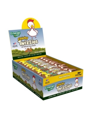 Emerald Pet Twizzies Grain Free Dog Chews Chicky 6 In-30 Pc