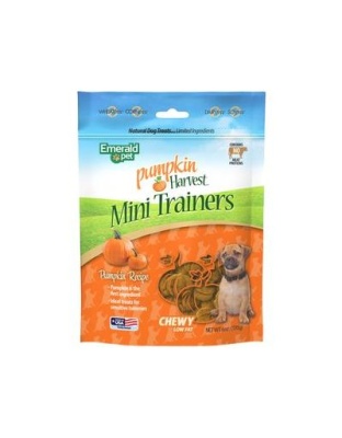 Emerald Pet Pumpkin Harvest Trainers Pumpkin Chewy Dog Treats 6oz.