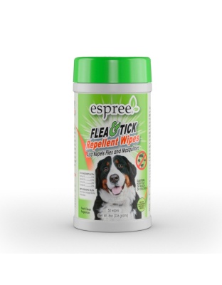 Espree Flea and Tick Repellent Wipes for Dogs 1ea/8 oz, 50 ct