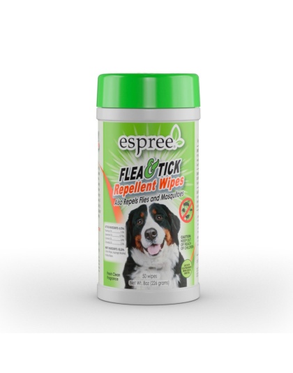 Espree Flea and Tick Repellent Wipes for Dogs 1ea/8 oz, 50 ct