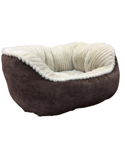 Spot Ethical Velvet Feel Hi Wall Bed Medium 32 X 25 X 16 Chocolate