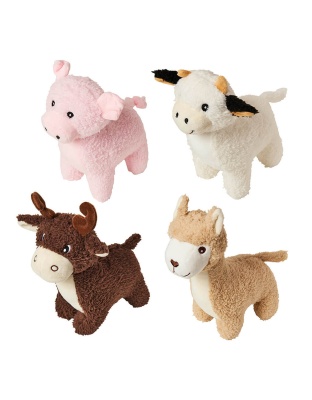 Earth Dog Toy Farm Animals Assorted 1ea/9 in