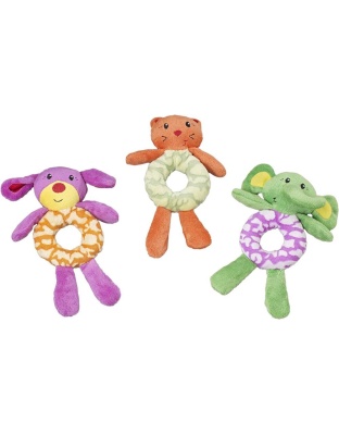Spot Lil Spots Plush Dog Toy Ring Assorted 1ea/7.5 in