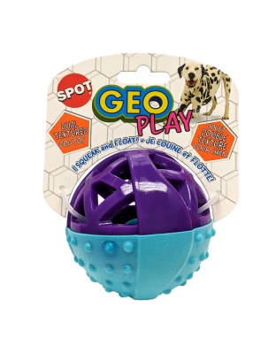 Spot Geo Play Dual Texture Ball Dog Toy Assorted 1ea/3.5 in
