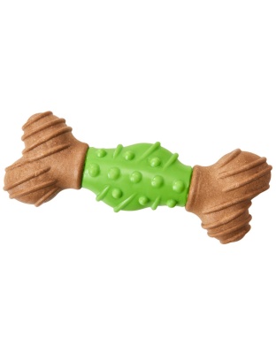 Bam-Bone Dental Bone Dog Toy Green/Brown 1ea/6 in