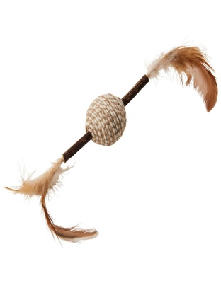 Spot Silver Vine Cord-Stick Cat Toy Assorted Tan-Brown 12in