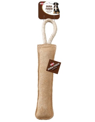 Dura-Fused Leather Retriever Dog Toy Brown, White 1ea/15 in