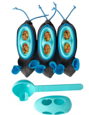 Doc & Phoebe Indoor Hunting Cat Feeder Blue, Gray 1ea/3 pk