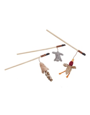 Skinneeez Friends Teaser Wands with Catnip Assorted 12 in