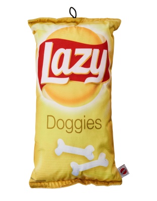 Spot Fun Food Lazy Doggie Chips Dog Toy Yellow 1ea/14 in