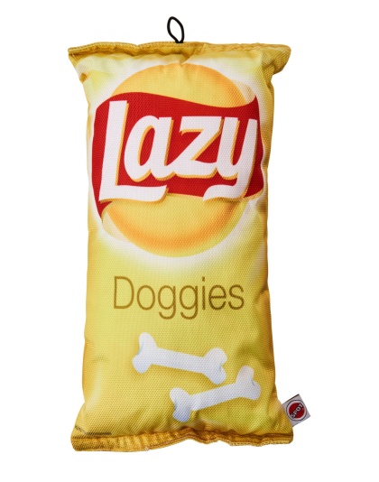 Spot Fun Food Lazy Doggie Chips Dog Toy Yellow 1ea/14 in