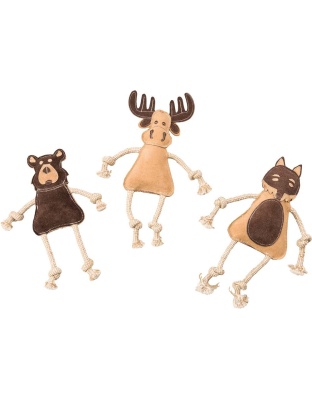 Dura-Fused Leather Forest Dog Toy Assorted Brown, Tan 1ea/14 in