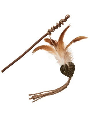 Spot Silver Vine Teaser Wand Cat Toy Assorted Tan-Brown 10in