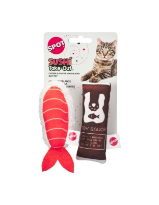Spot Sushi Take Out Cat Toy Assorted, 1ea/2 pk