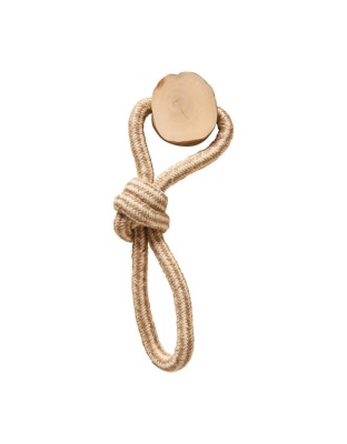Spot Coffee Wood Dog Chew Toy w/Rope 1ea/12 in