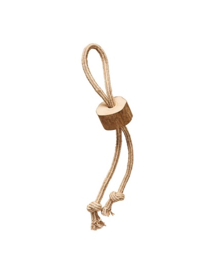 Spot Coffee Wood Dog Chew Toy w/Rope 1ea/18 in