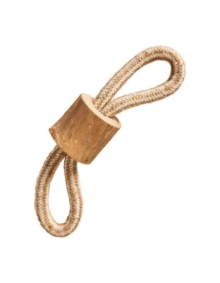 Spot Coffee Wood Dog Chew Toy w/Rope 1ea/8 in