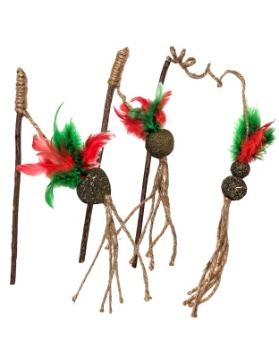 Spot Holiday Silver Vine Cat Teaser Wand Assorted Assorted