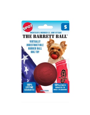 Spot Barrett Ball Dog Toy Red, 1ea/2.5 in, SM