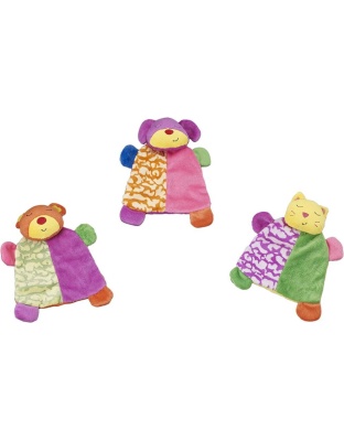 Spot Lil Spots Plush Dog Toy Blanket Assorted Multi-Color 1ea/7 in