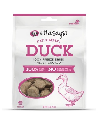 Etta Says! Eat Simple! 100% Freeze Dried Never Cooked Dog Treats Duck 1ea/2.5 oz
