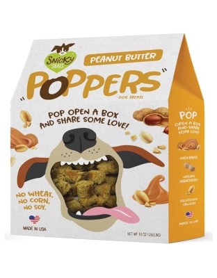 Etta Says! Snicky Snacks Dog Poppers Peanut Butter 10 oz.